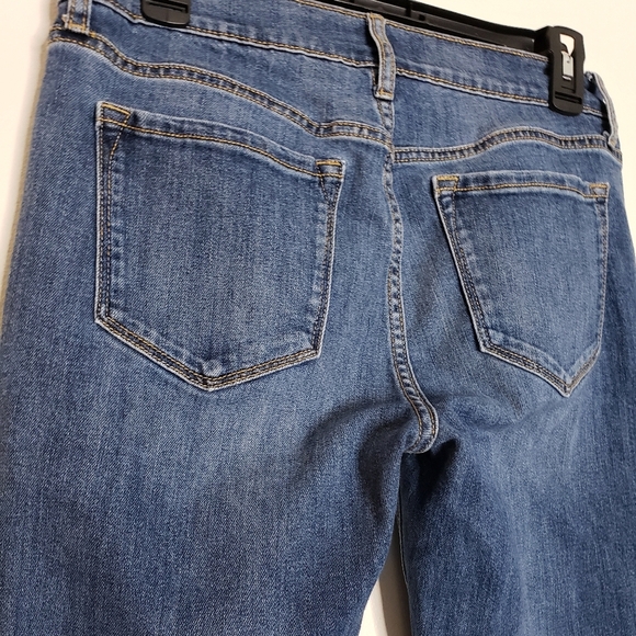 Old Navy Button Fly Ankle Flare Jeans Medium Blue Casual Womens Summer Trendy - Picture 11 of 13